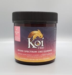 Koi Broad Spectrum CBD Gummies 20ct Nighttime Cherry Limeade