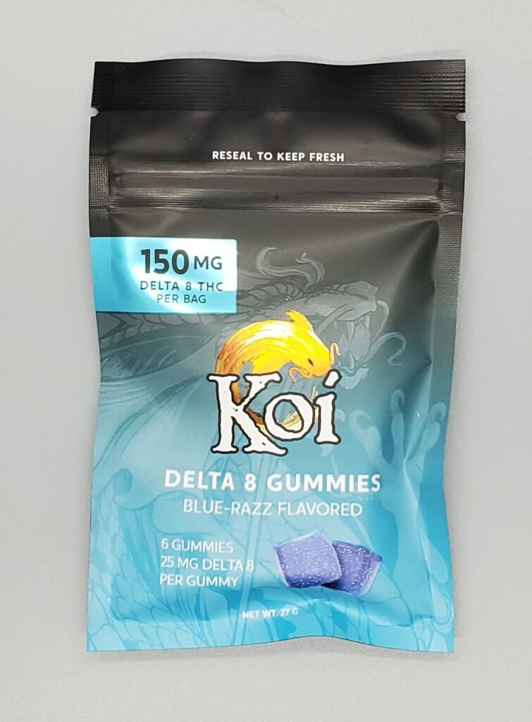 Koi Delta-8 150mg 6 piece Gummy Blue Raspberry