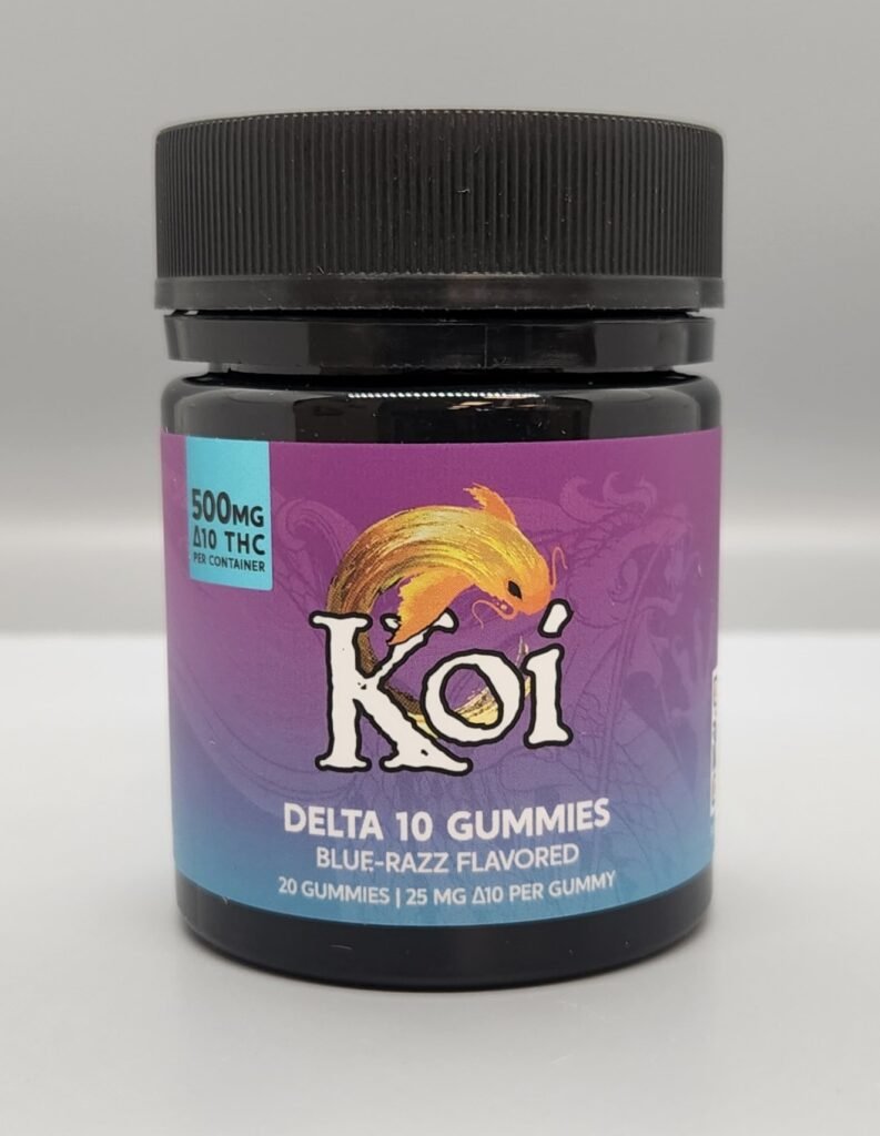Koi Delta 10 25mg gummies 20ct Blue-Razz