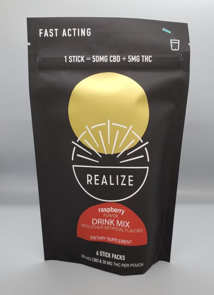 Realize 50mg CBD Drink Mix 6 Packs Raspberry