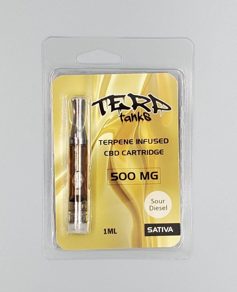 Terp Tanks 500mg CBD Vape Cart 1ml Sour Diesel