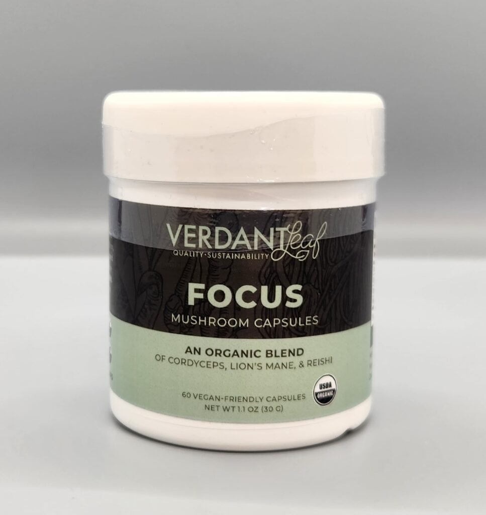 Verdant Leaf Organic Mushroom Blend for Focus 60ct capsules