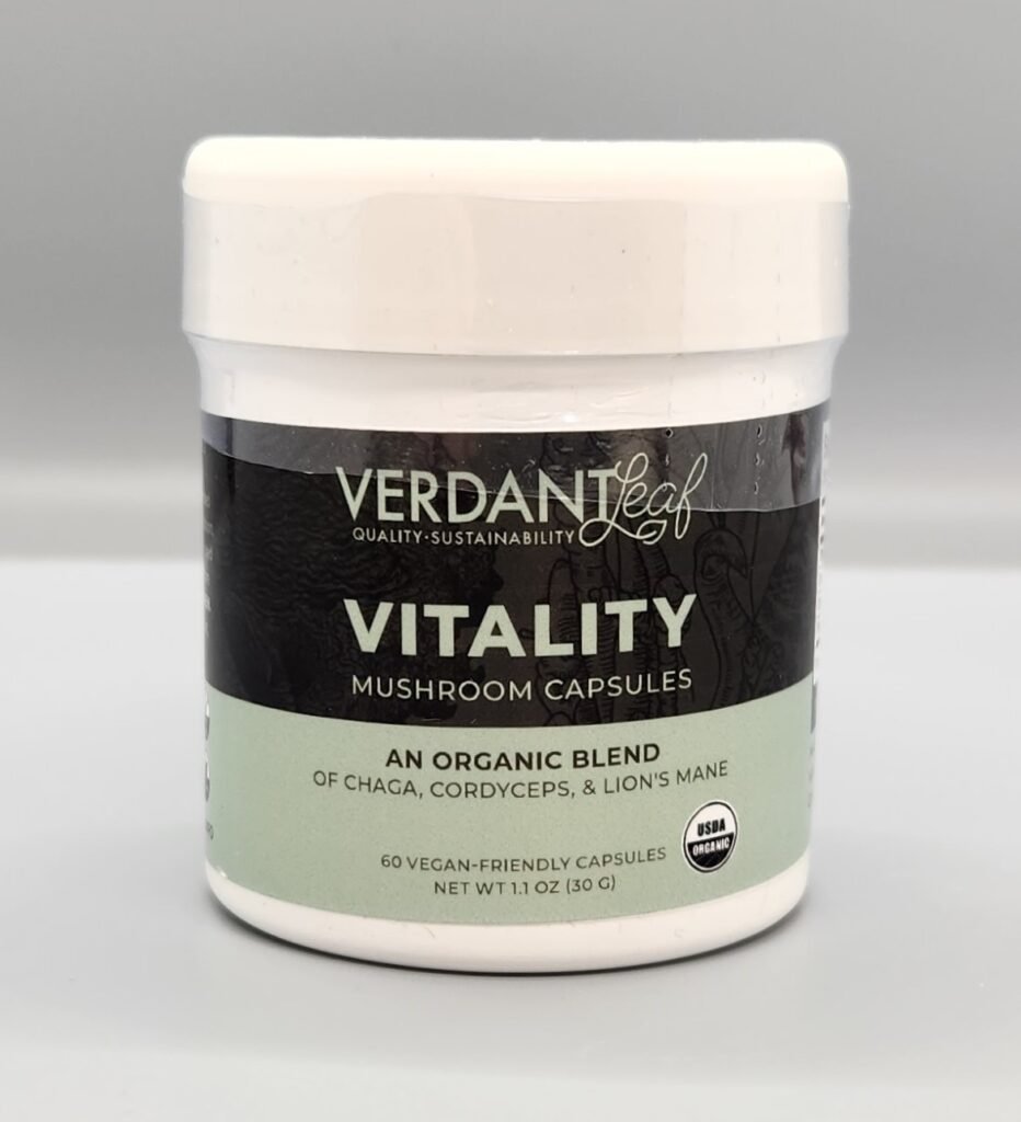 Verdant Leaf Organic Mushroom Blend for Vitality 60ct capsules