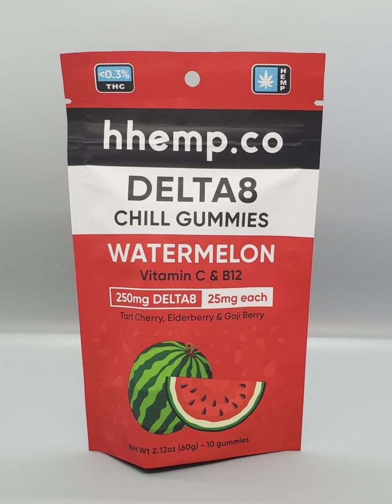 hhemp Delta 8 250mg 10pc Gummies Strawberry