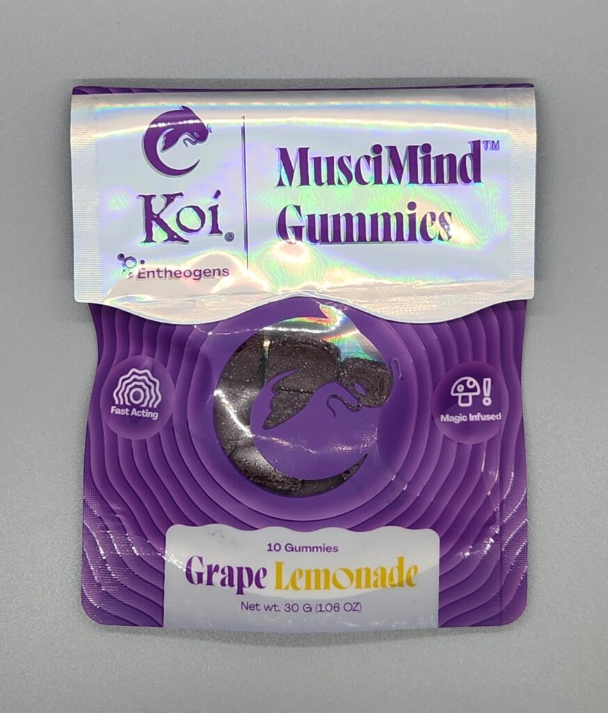 Koi MusciMind Mushroom 300mg Gummies 10ct Grape Lemonade