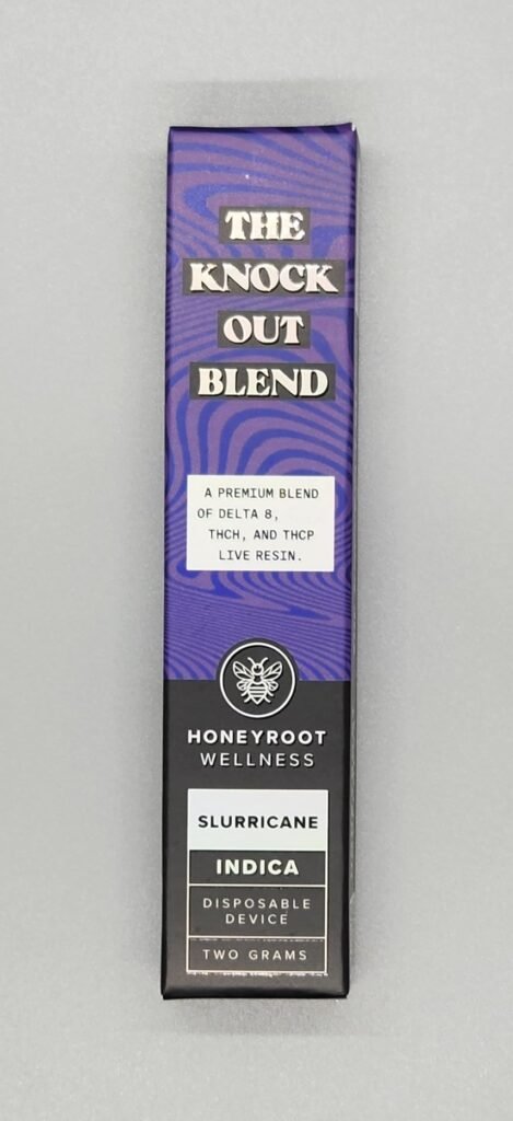 Honeyroot Live Resin Delta 8 THC P Knockout Blend 2g disposable vape Slurricane