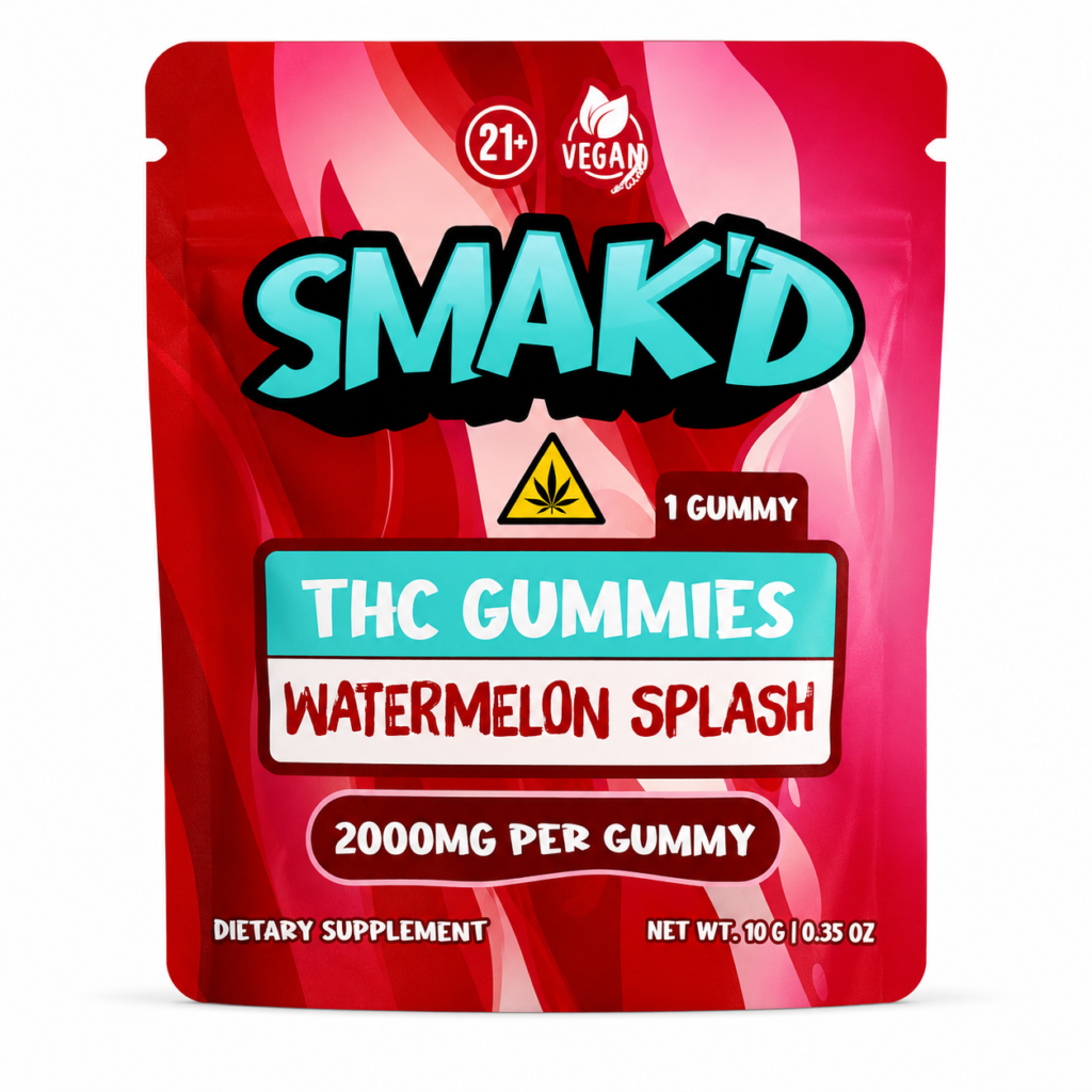 Smak'd  D8/D9/THCP/CBN 2000mg 1ct Watermelon Splash