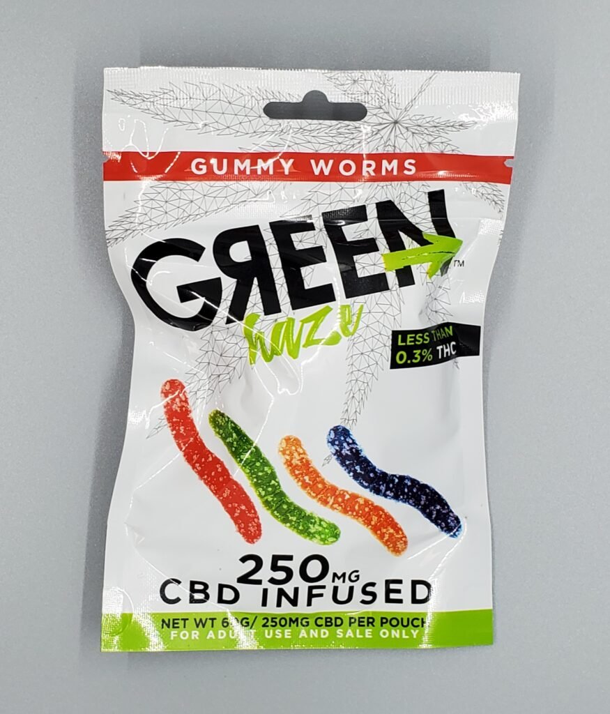 Green Haze Gummy Worms