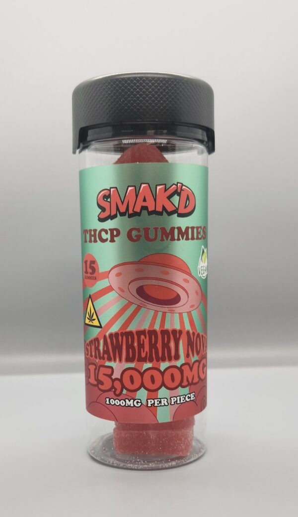 Smak'd THCP Gummies 15000mg 15ct Strawberry Nova
