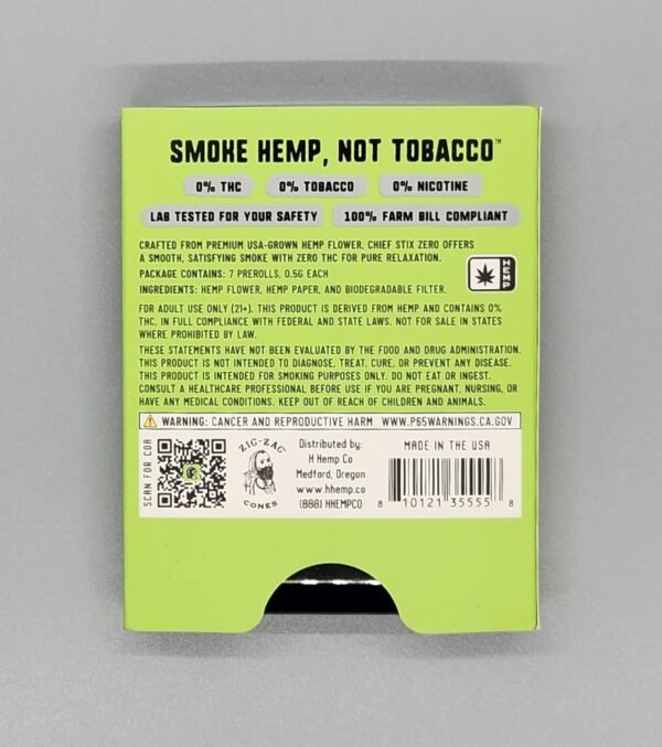 Chief Stix Zero 7ct 3.5g Pre rolls Natural - Image 2