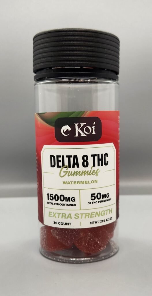 Koi Delta 8 Extra Strength 1500mg 30 piece Gummies Watermelon