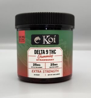 KOI Extra Strength Delta 9 THC Gummies 25mg 20ct Strawberry