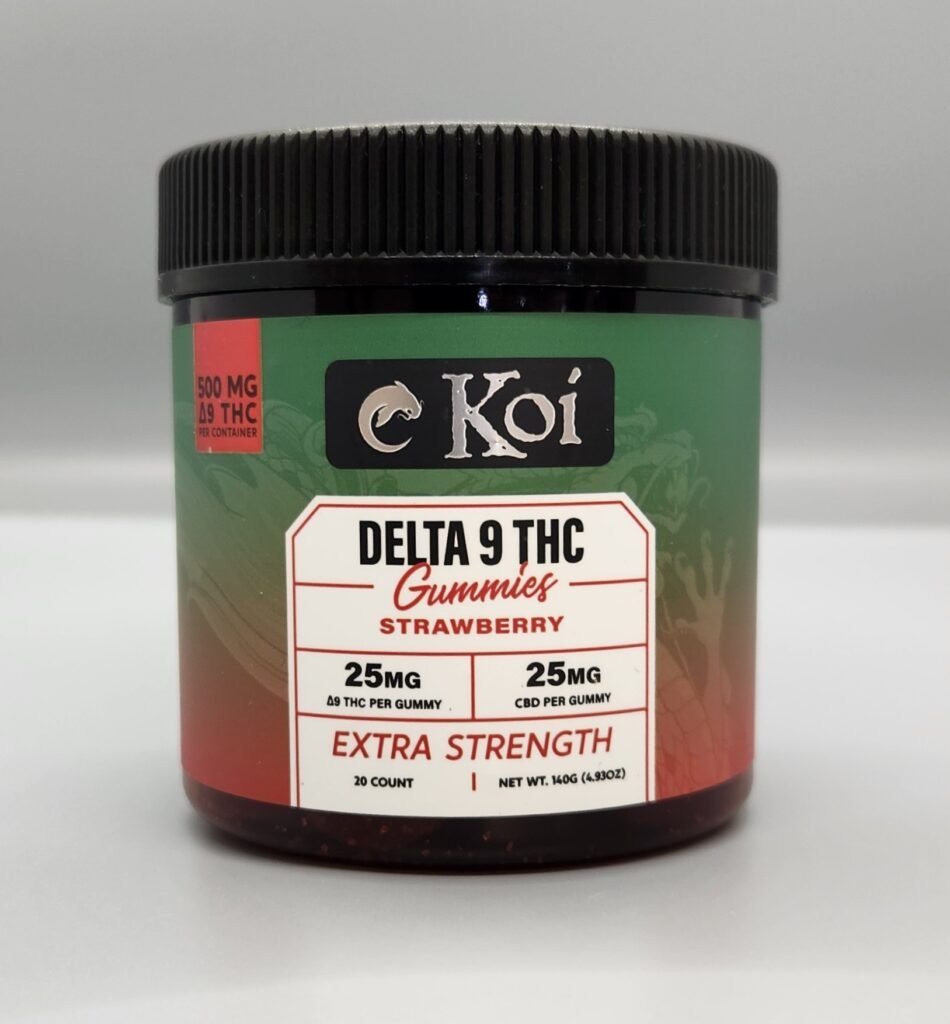 KOI Extra Strength Delta 9 THC Gummies 25mg 20ct Strawberry